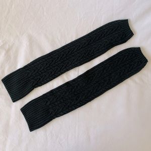 Athleta Black Knitted Leg Warmers - ONE SIZE